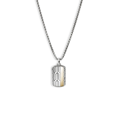 John Hardy Icon 50 Silver and Gold Tag Pendant Necklace - John Hardy product