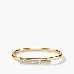 Hearts on Fire INSIDE/OUT Diamond Flip Bangle in 18k Yellow Gold