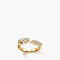 Hearts on Fire INSIDE/OUT Diamond Flip Open Ring in 18k Yellow Gold
