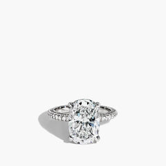 5 Carat Cushion-Cut Micro Pavé Engagement Ring