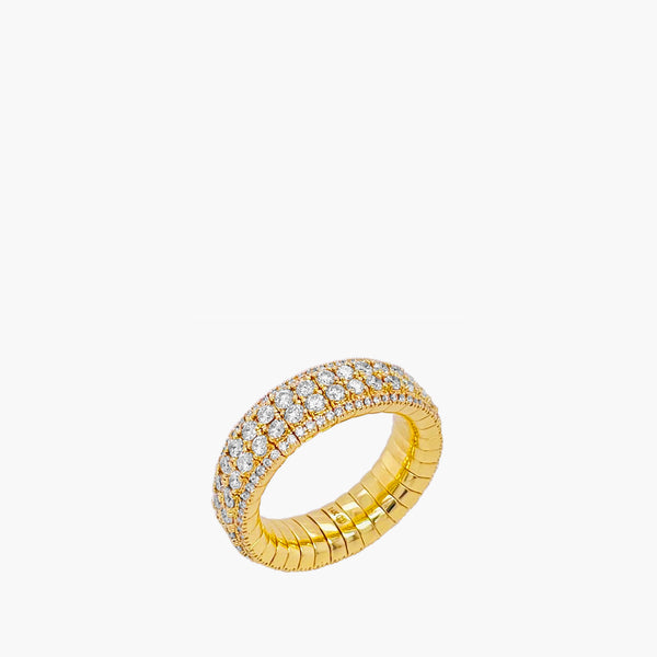 Yellow Gold Diamond Stretch Ring
