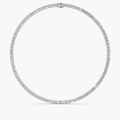 30 Carat Lab Grown Tennis Necklace in White Gold