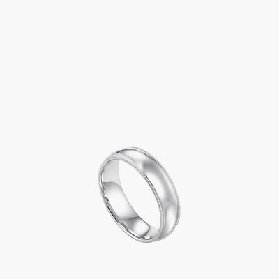 Low Dome Milgrain 6mm Comfort Fit Wedding Band - Private Label product