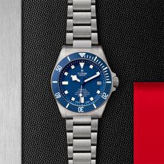 TUDOR Pelagos with Ceramic Matt Blue Disc and Titanium Bracelet