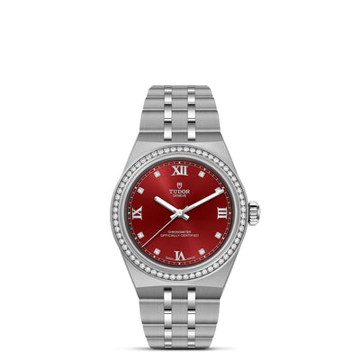 TUDOR Royal 30mm Diamond Bezel and Burgundy Dial - Tudor product