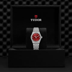 TUDOR Royal 30mm Diamond Bezel and Burgundy Dial