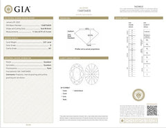 3 Carat Namibian Diamond Oval Diamond Charm Clip