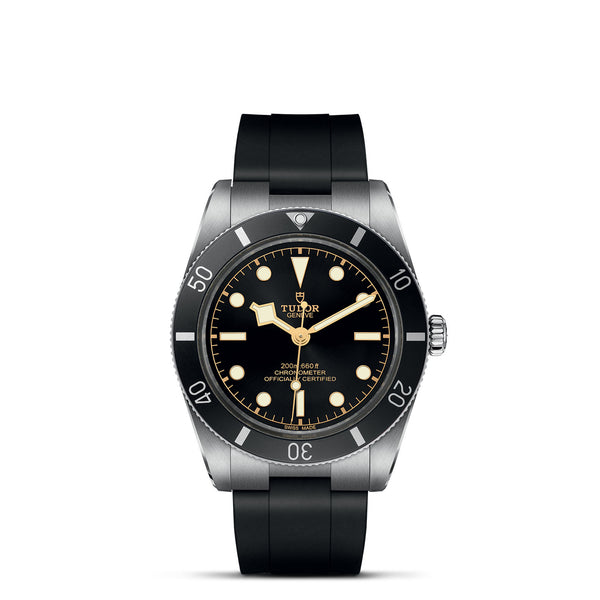 TUDOR Black Bay 54 with 37mm Steel Case and Black Rubber Strap