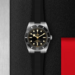 TUDOR Black Bay 54 with 37mm Steel Case and Black Rubber Strap