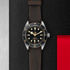TUDOR Black Bay 58 with 39mm Steel Case and Brown Leather Strap