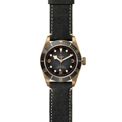 TUDOR Black Bay Bronze with 43mm Bronze Case and Black Leather Strap