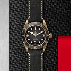 TUDOR Black Bay Bronze with 43mm Bronze Case and Black Leather Strap