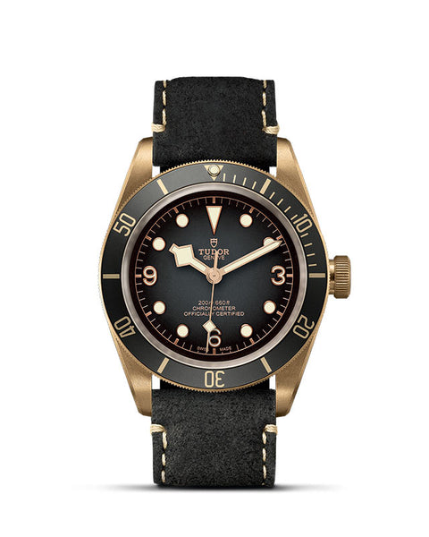 TUDOR Black Bay Bronze with 43mm Bronze Case and Black Leather Strap