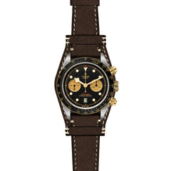TUDOR Black Bay Chrono S&G with 41mm Steel Case and Brown Leather Strap