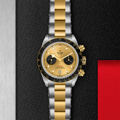 TUDOR Black Bay Chrono S&G with 41mm Steel Case and Steel And Yellow Gold Bracelet