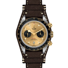 TUDOR Black Bay Chrono S&G with 41mm Steel Case and Brown Leather Strap