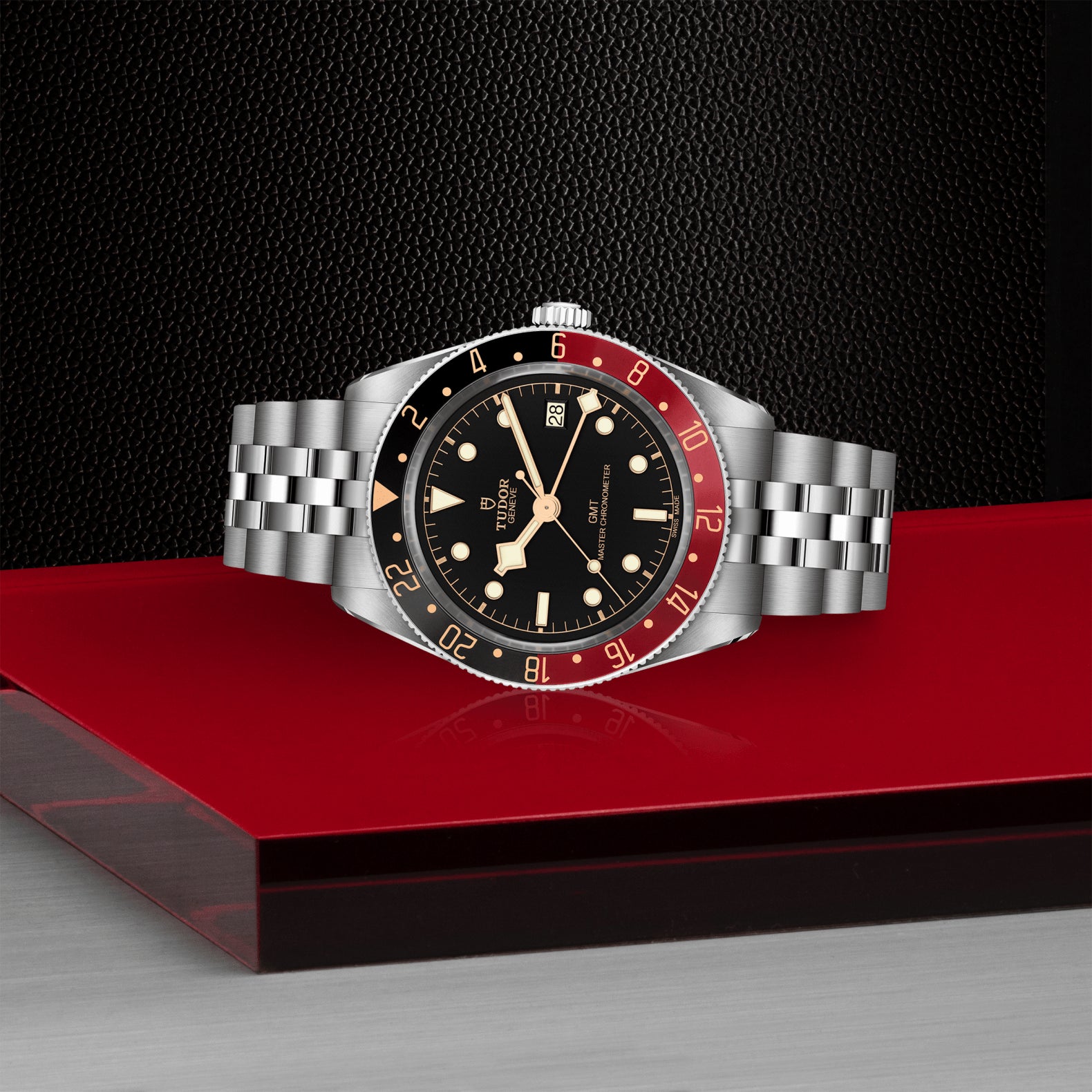 TUDOR Black Bay 58 GMT Black and Burgundy Bezel with Five Link Bracelet