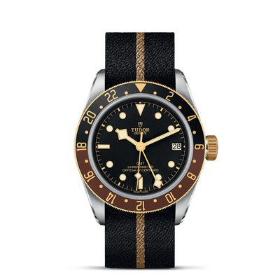 TUDOR Black Bay GMT S&G with 41mm Steel Case and Black Fabric Strap With Beige Band - Tudor product