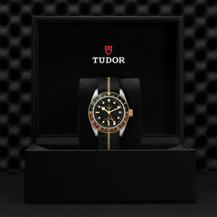 TUDOR Black Bay GMT S&G with 41mm Steel Case and Black Fabric Strap With Beige Band