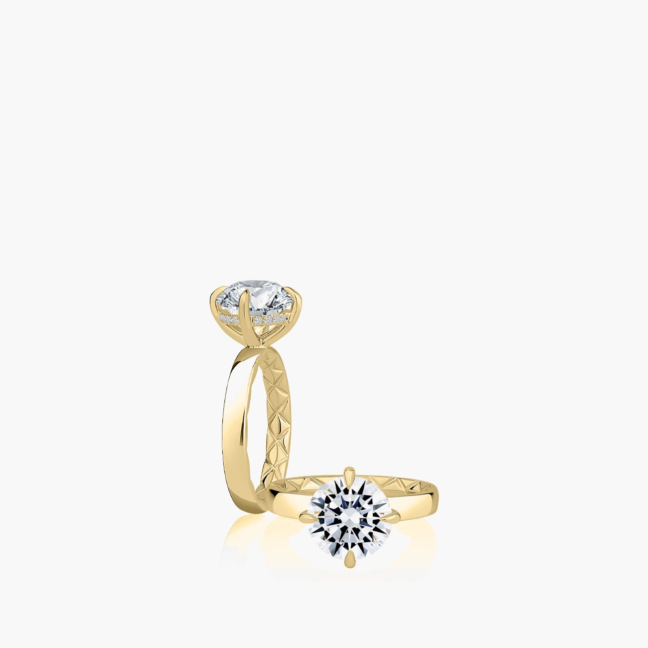 A. Jaffe Modern Quilted Round Engagement Ring