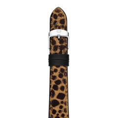 Michele 16mm Leopard Print Leather Watch Strap