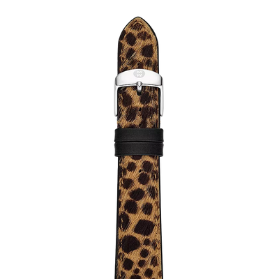 Michele 16mm Leopard Print Leather Watch Strap - J.R.DUNN product