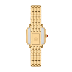 Michele Deco Madison Mini Diamond Gold Chocolate Watch