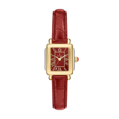 Michele Deco Madison Mini Ruby Red Mother-of-Pearl Watch