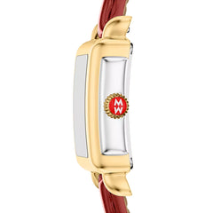 Michele Deco Madison Mini Ruby Red Mother-of-Pearl Watch