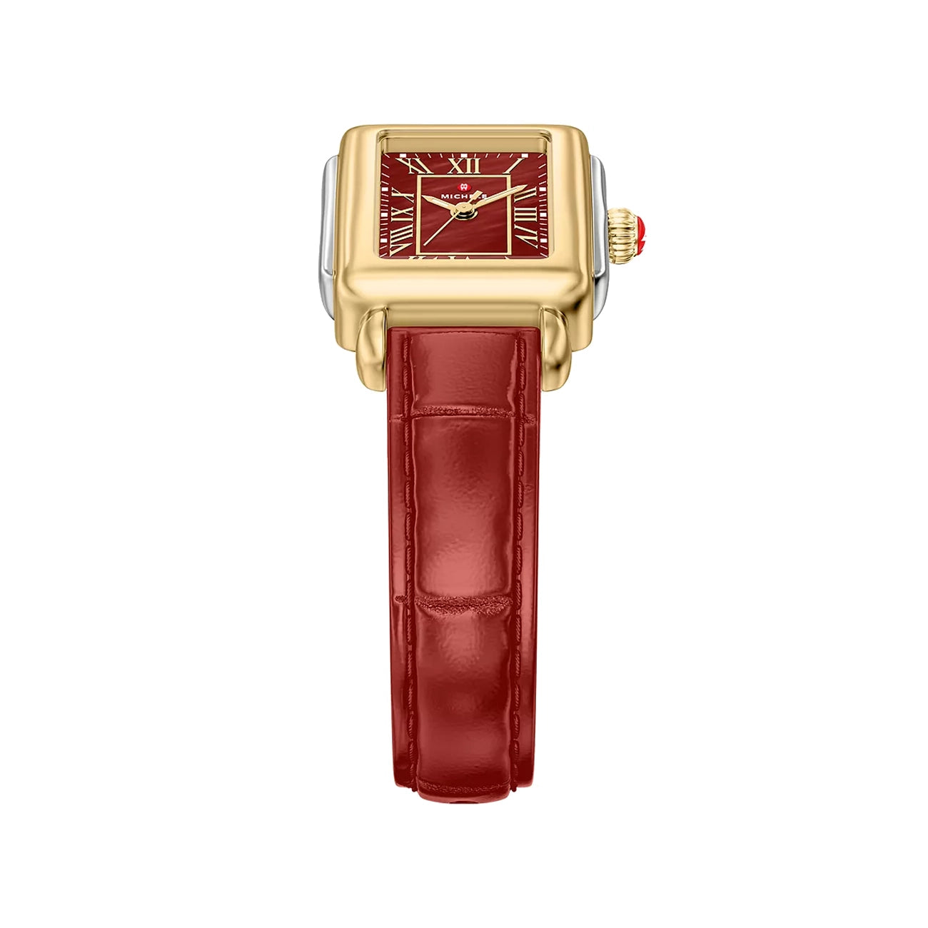 Michele Deco Madison Mini Ruby Red Mother-of-Pearl Watch