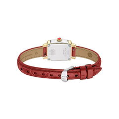 Michele Deco Madison Mini Ruby Red Mother-of-Pearl Watch