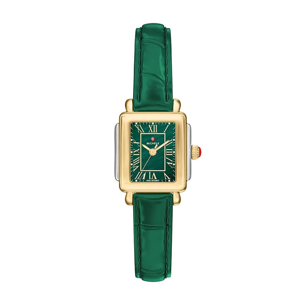 Michele Deco Madison Mini Lush Green Mother-of-Pearl Watch