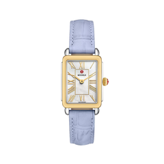 Michele Deco Park Mother-of-Pearl Dial on Light Blue Strap