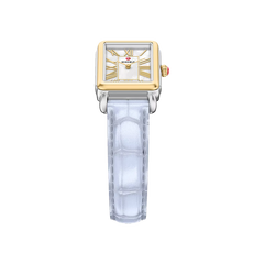 Michele Deco Park Mother-of-Pearl Dial on Light Blue Strap