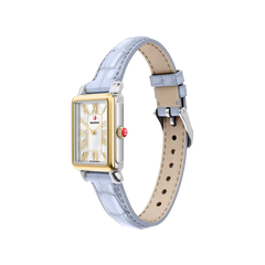 Michele Deco Park Mother-of-Pearl Dial on Light Blue Strap