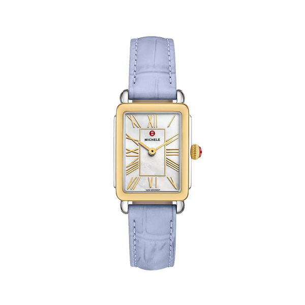 Michele Deco Park Yellow Gold Mother-of-Pearl Dial Watch