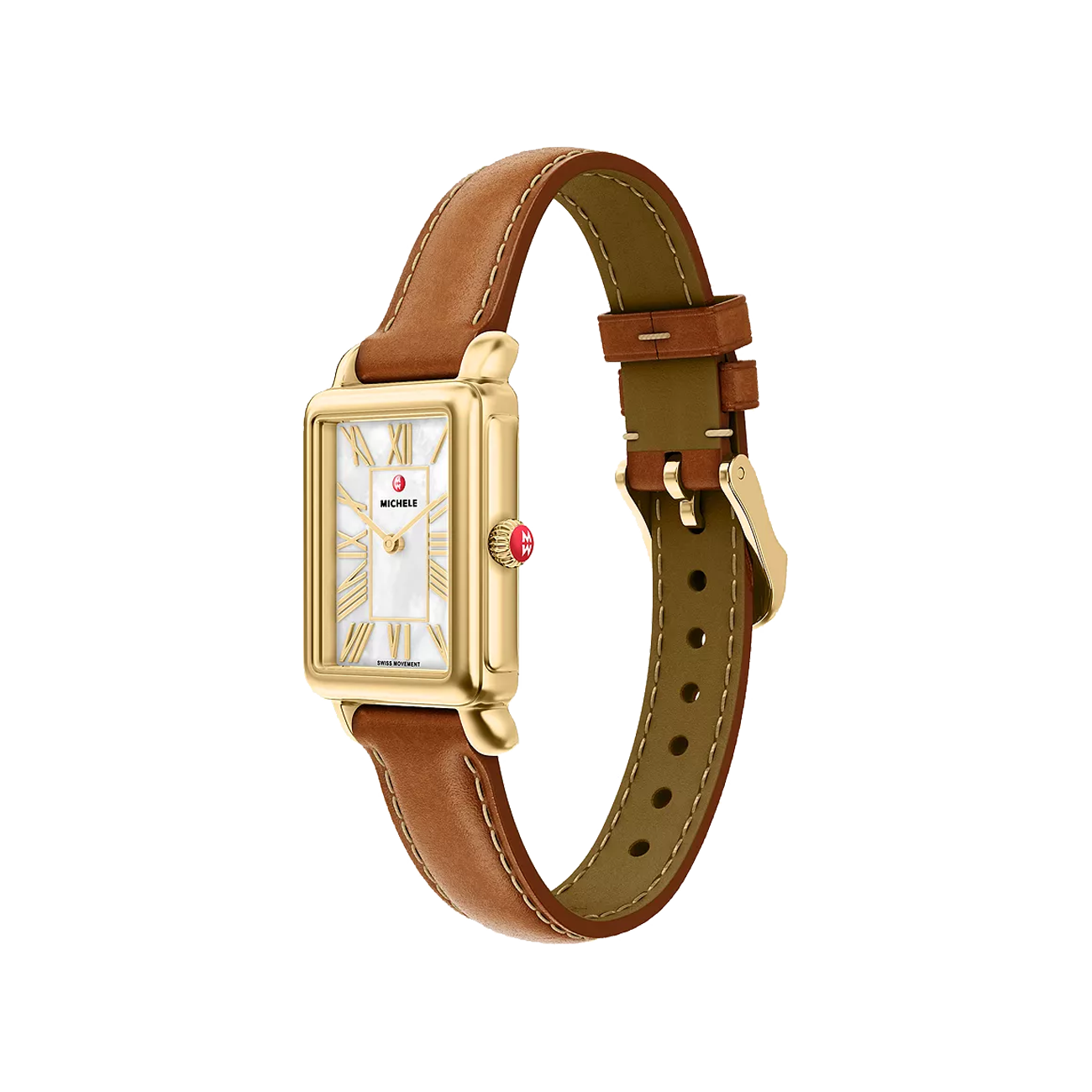 mio ジェントルフルイディディゴールド、アクアメディア Deco Madison Mini Diamond 18K Gold-Plated Watch MWW06D000173