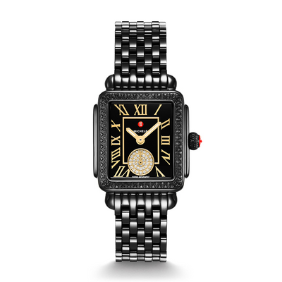 Michele Deco Madison Mid Black Diamond Watch - Michele product