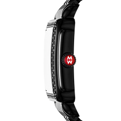 Michele Deco Madison Mid Black Diamond Watch