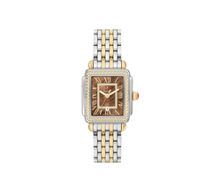Michele Deco Madison Mid Diamond Two-Tone Chocolate Watch