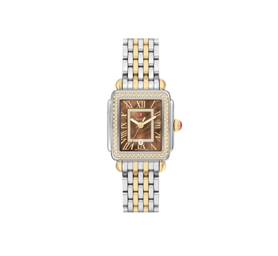 Michele Deco Madison Mid Diamond Two-Tone Chocolate Watch - Michele product