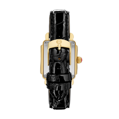 Michele Deco Mid Sport Gold Plated Black Dial Watch