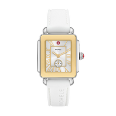 Michele Deco Sport Mid on White Silicone Strap