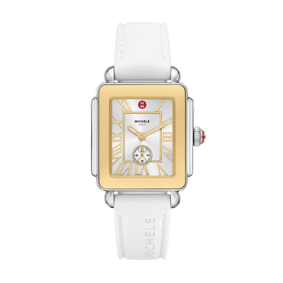 Michele Deco Sport Mid on White Silicone Strap - Michele product