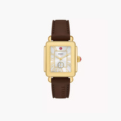 Michele Deco Sport Mid on Brown Silicone Strap