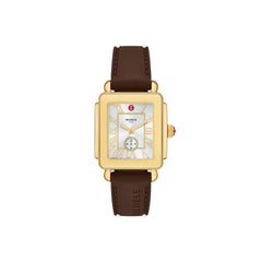 Michele Deco Sport Mid on Brown Silicone Strap