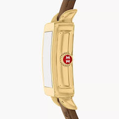 Michele Deco Sport Mid on Brown Silicone Strap