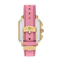 Michele Deco Sport Chronograph Gold Vintage Pink Watch