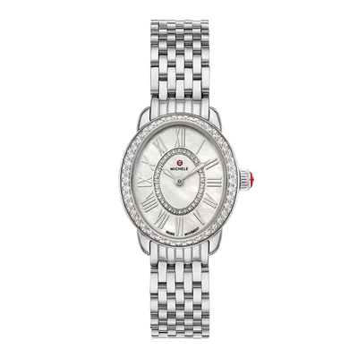 Michele Serein Mid Oval Petite Stainless Steel Watch - Michele product