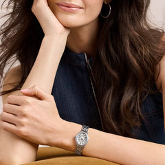 Michele Serein Mid Oval Petite Stainless Steel Watch